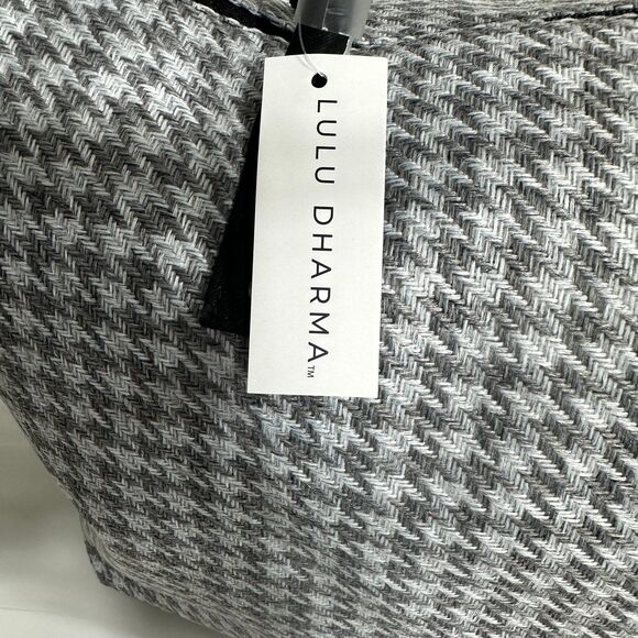 NWT Lulu Dharma Gray Houndstooth Weekender Overnight Crossbody Travel Tote - Picture 8 of 12